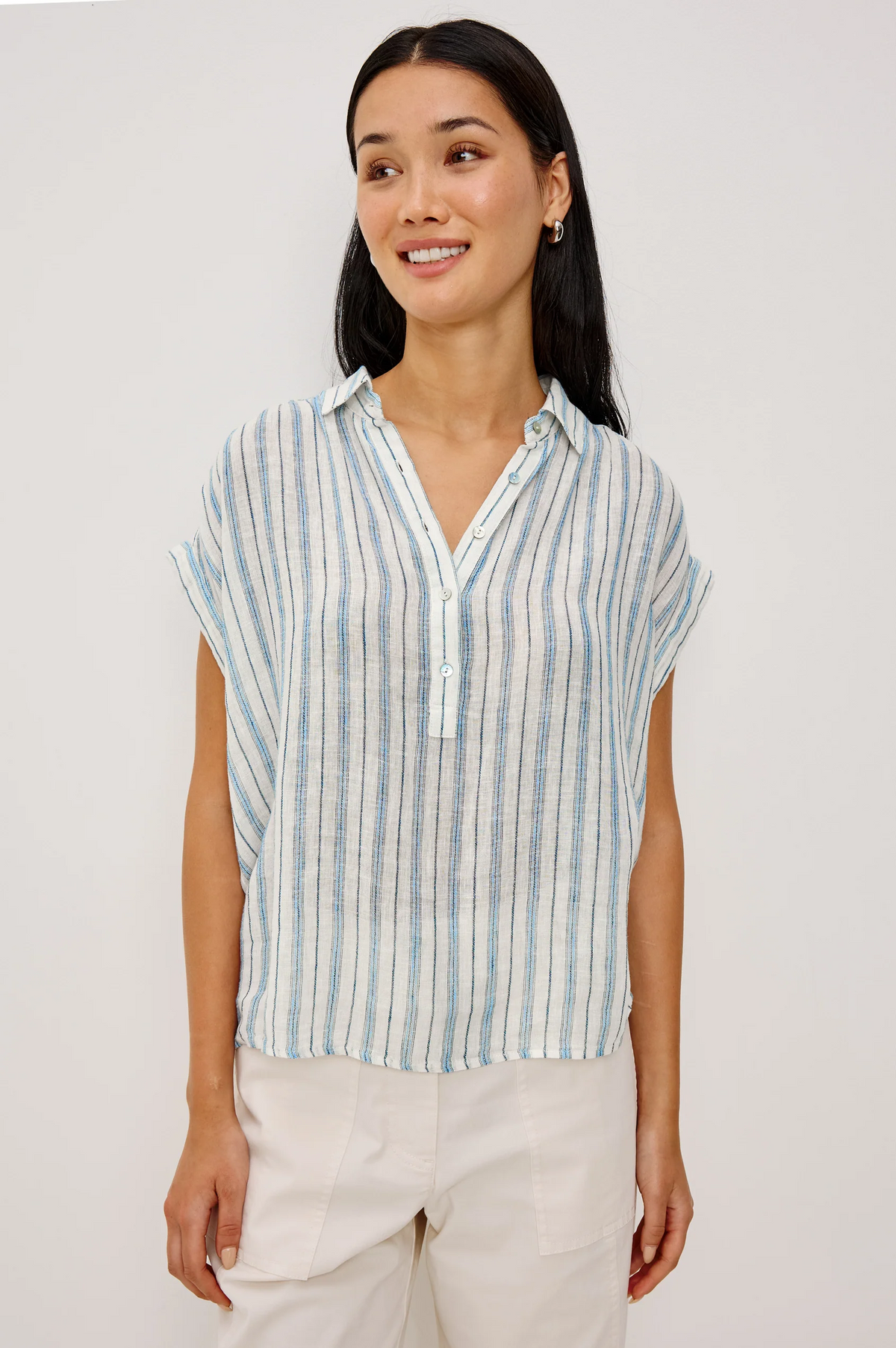 Tuscany Top - Windward Stripe