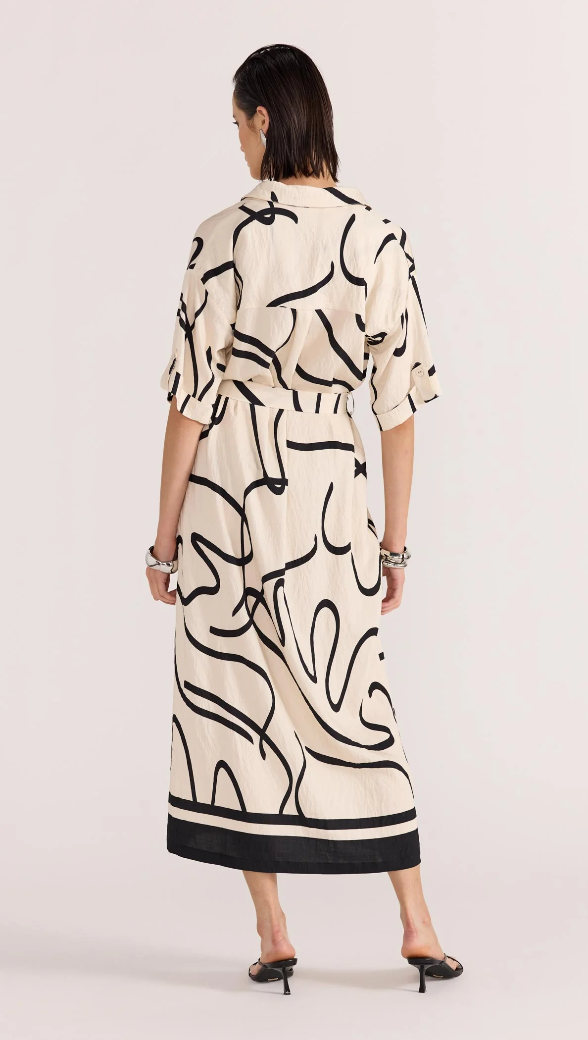 Zenith Midi Shirtdress - Abstract