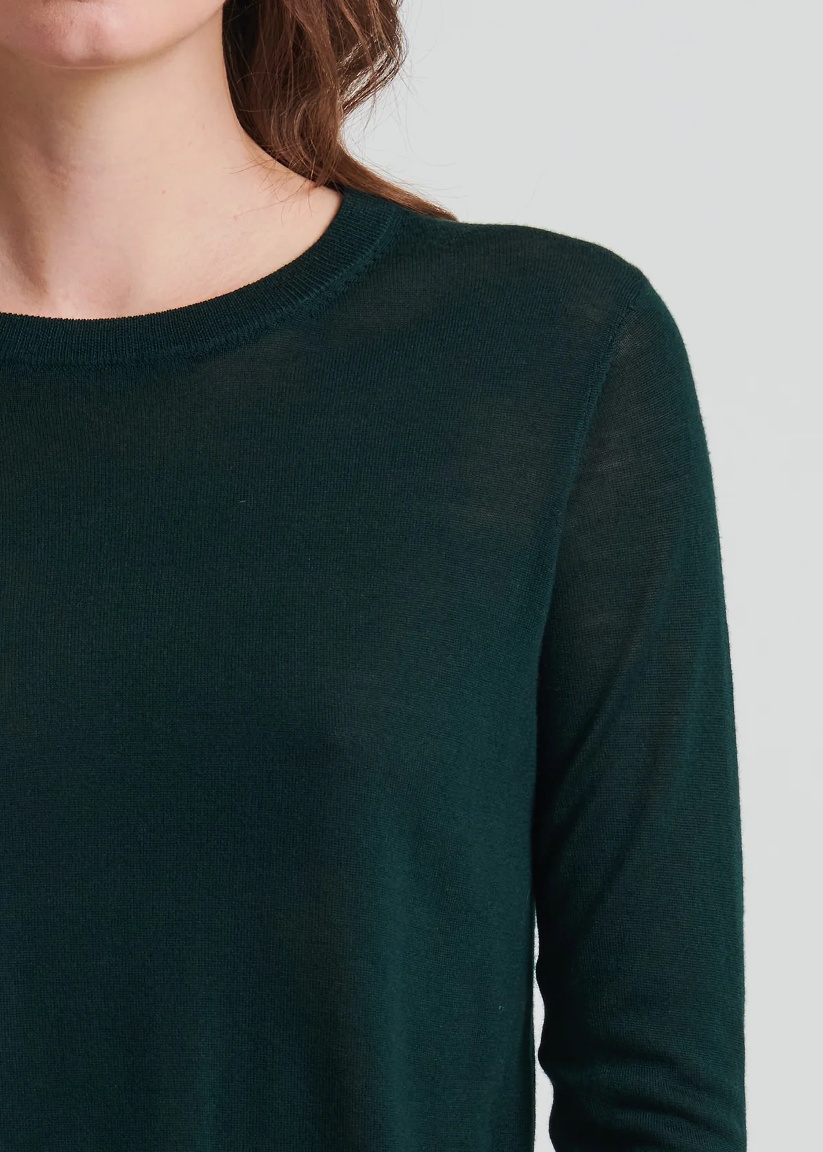 Merino Wool Classic Crewneck - Forest Night