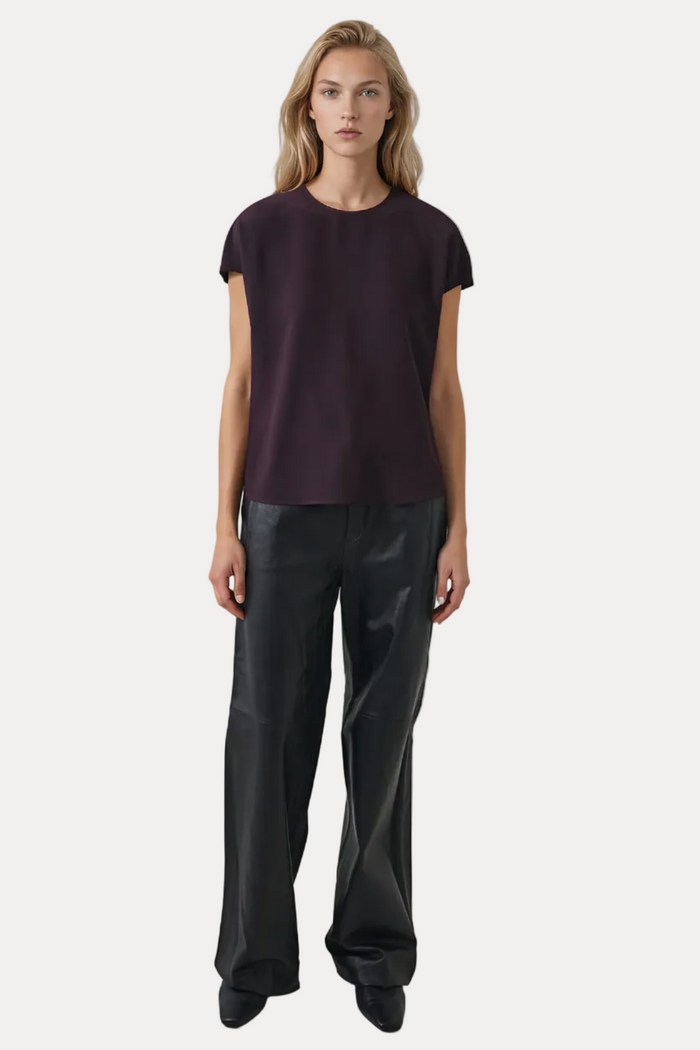 Silk Dolman Crewneck - Bordeaux