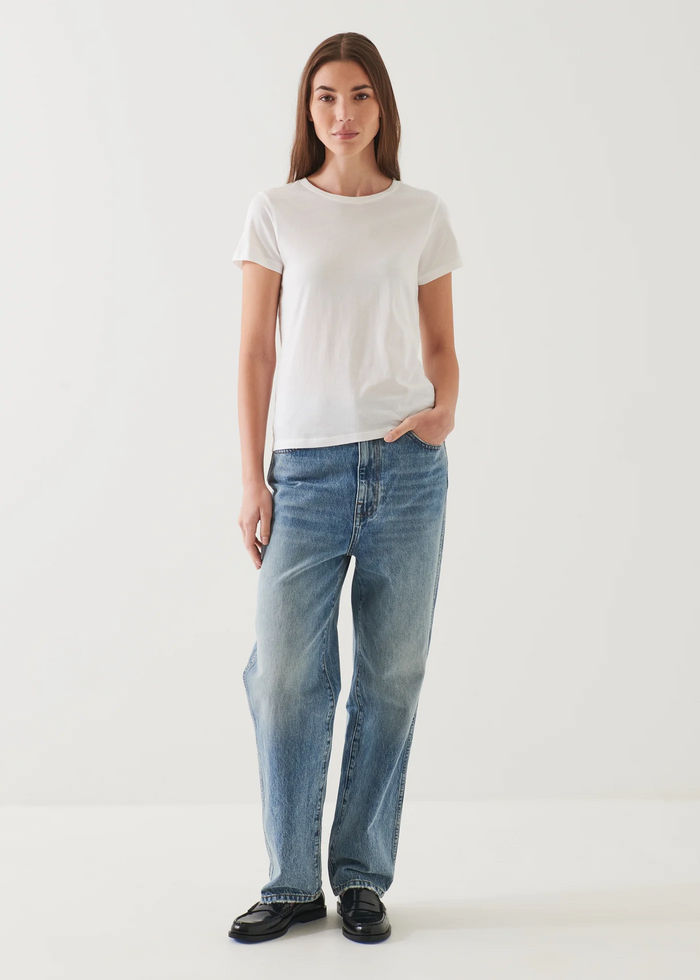 SS Pima Classic Fit Crew - White