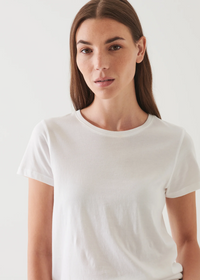 SS Pima Classic Fit Crew - White