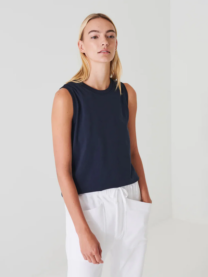 Iconic Boyfriend Fit Tank - Midnight