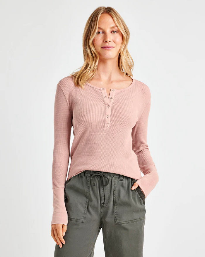 Thermal Forever Henley - Canyon Rose