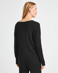 Georgie Cashblend Rib Sweater - Black