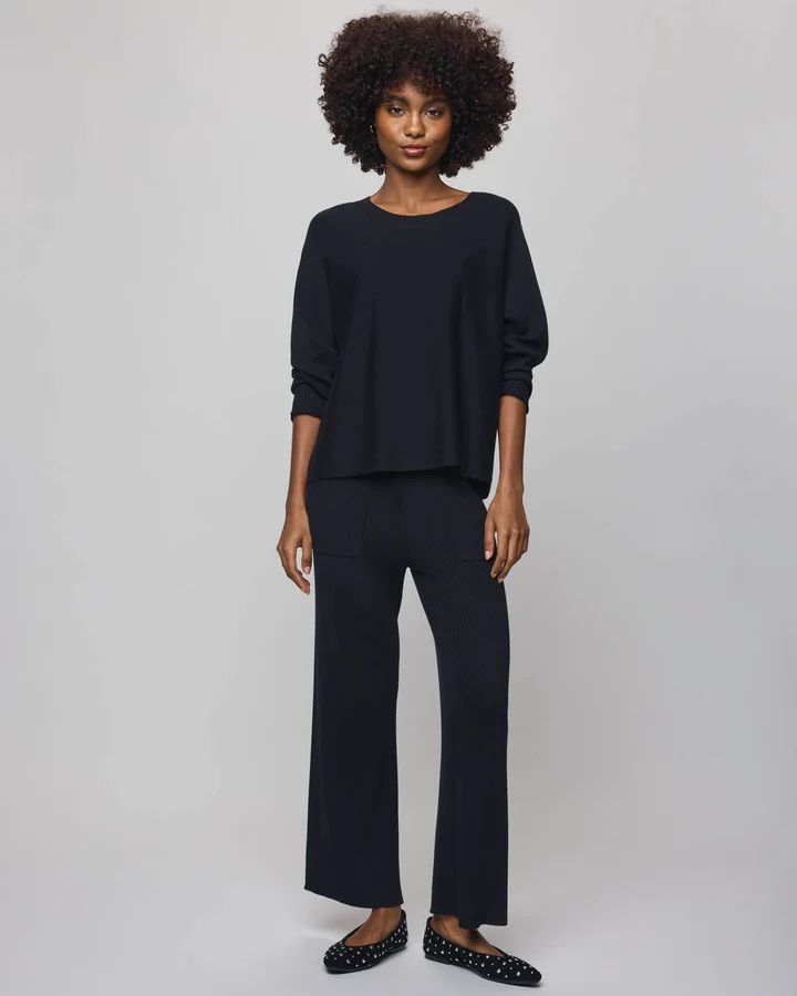 Georgie Cashblend Pullover - Black