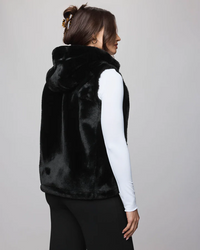 Lucia Fur Vest - Black
