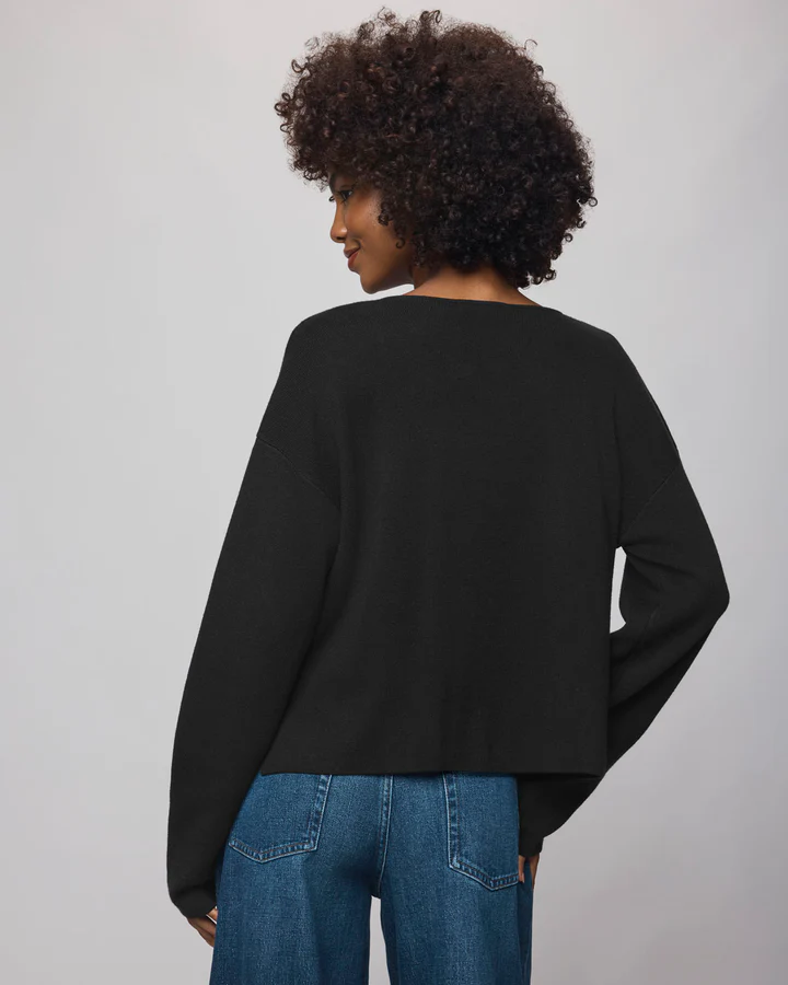 Libby Cropped Cardigan - Black