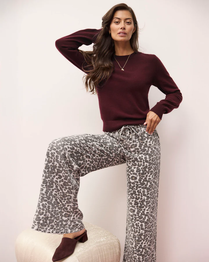 Tori Cashmere Crew Sweater - Rosewood