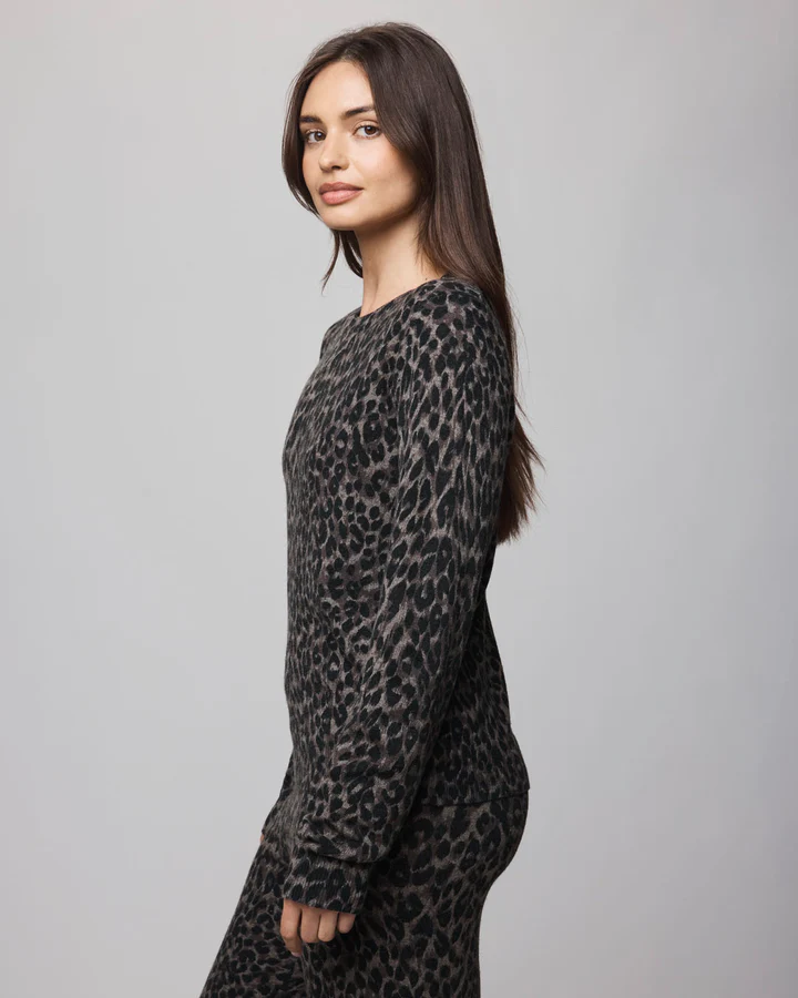 Leopard Crewneck Sweater - Leopard Print