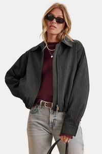 Blake Jacket - Charcoal Pinstripe