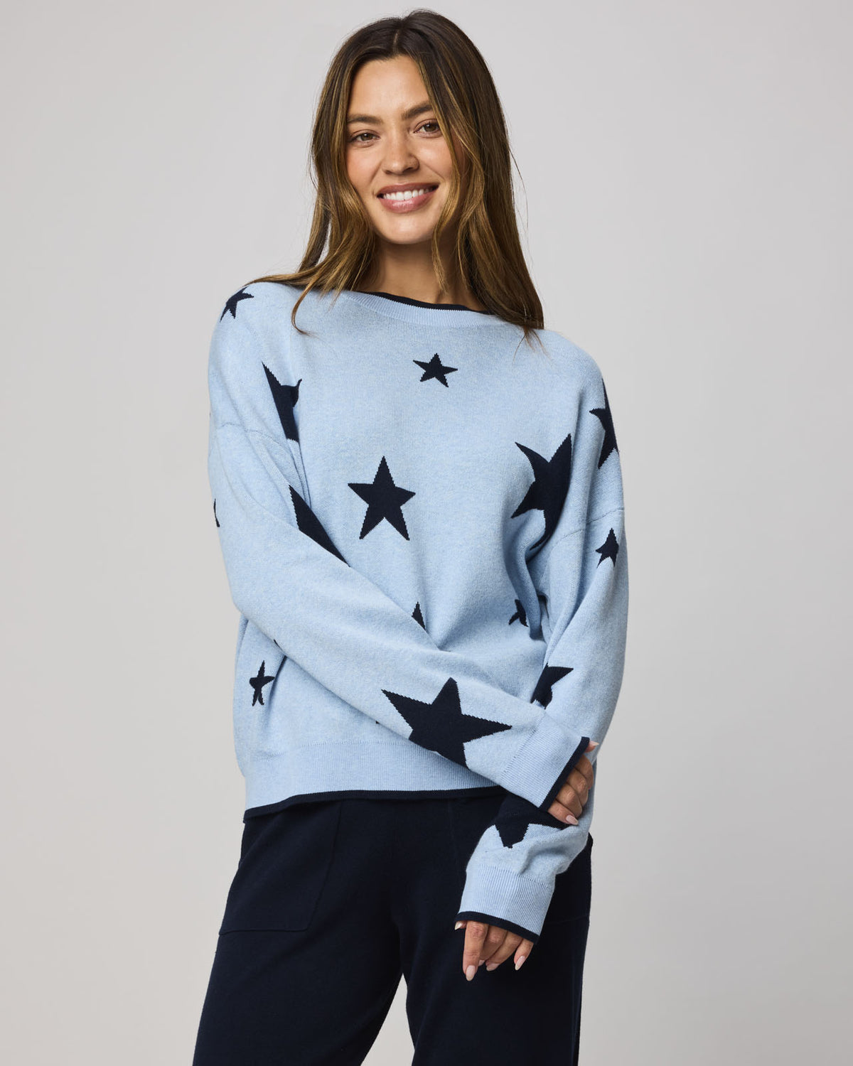 Silvie Star Sweater - Sea Breeze