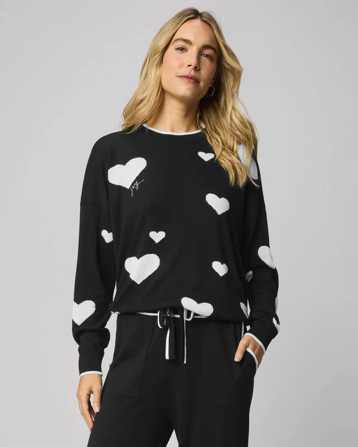 All The Love Sweater - Black/Pale Oak Heather