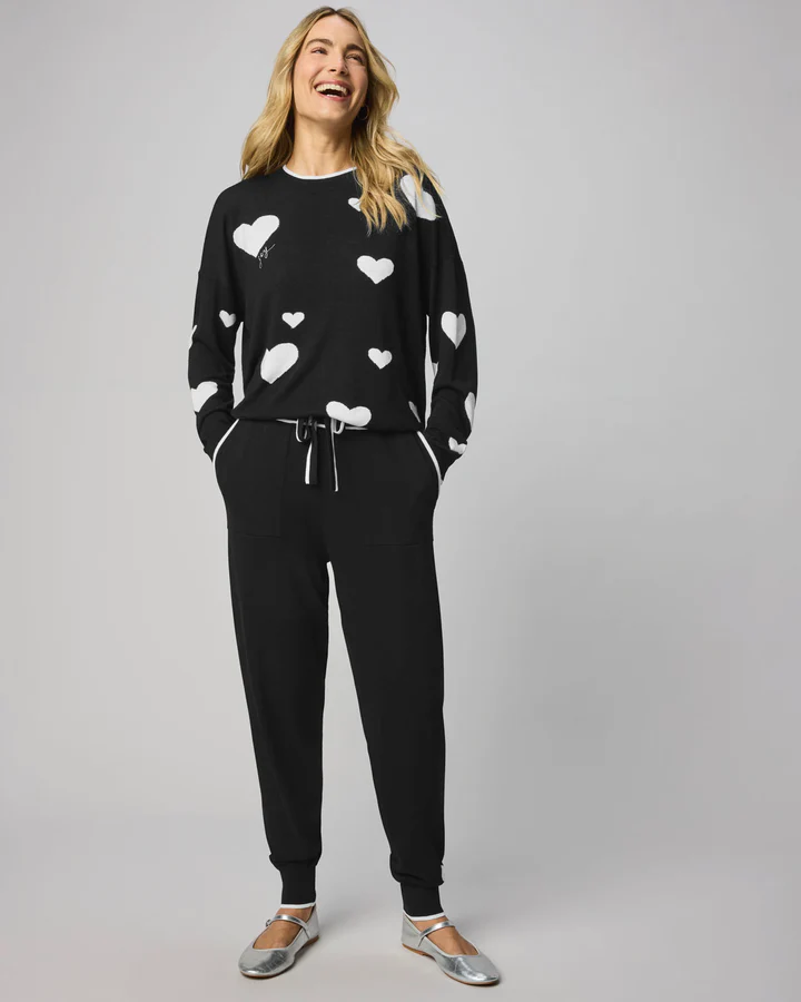 All The Love Sweater - Black/Pale Oak Heather