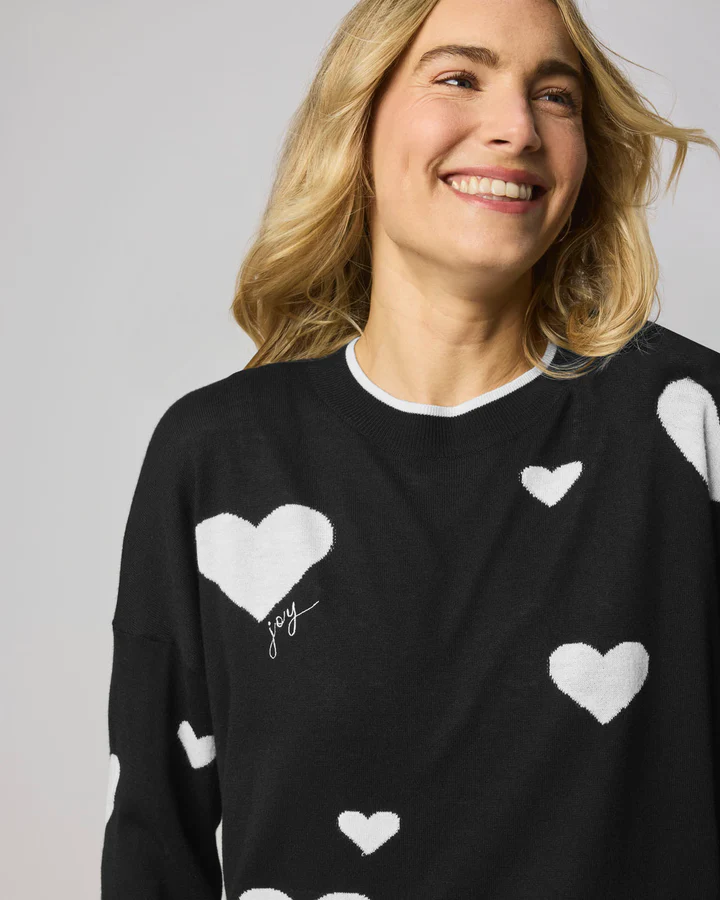 All The Love Sweater - Black/Pale Oak Heather
