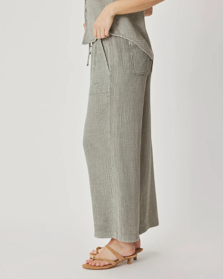 Ava Gauze Pant - Eucalyptus
