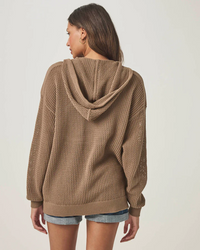 Nala Zip Up Sweater Hoodie - Pine Bark