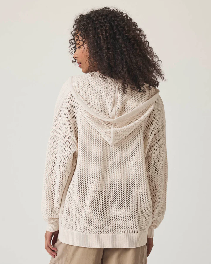 Nala Zip Up Sweater Hoodie - Moonstone