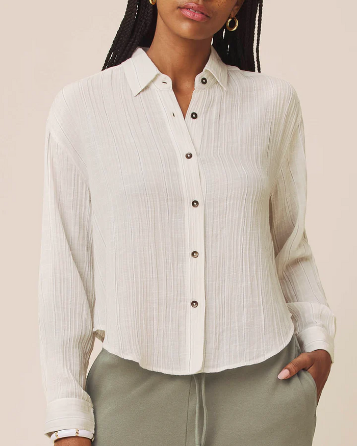 Jaylei Stripe Button Down - Pale Oak Multi