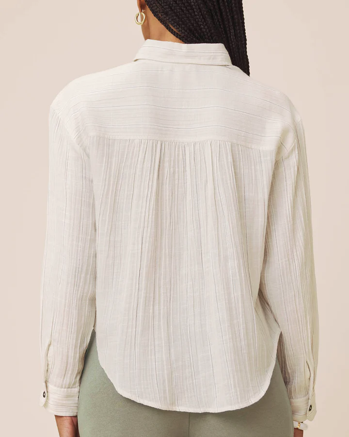 Jaylei Stripe Button Down - Pale Oak Multi