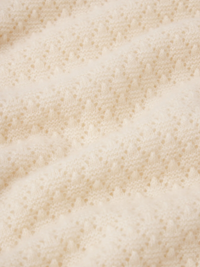 The Gathered Honeycomb Sweater - Cream