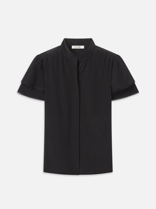 The Silk Arcadia Top - Black