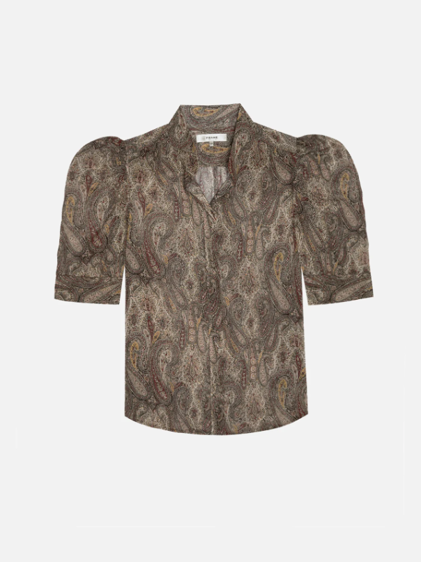 The Paisley Gillian Blouse - Ecru Multi