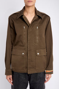 Kid Cotton Lave Jacket - Moss