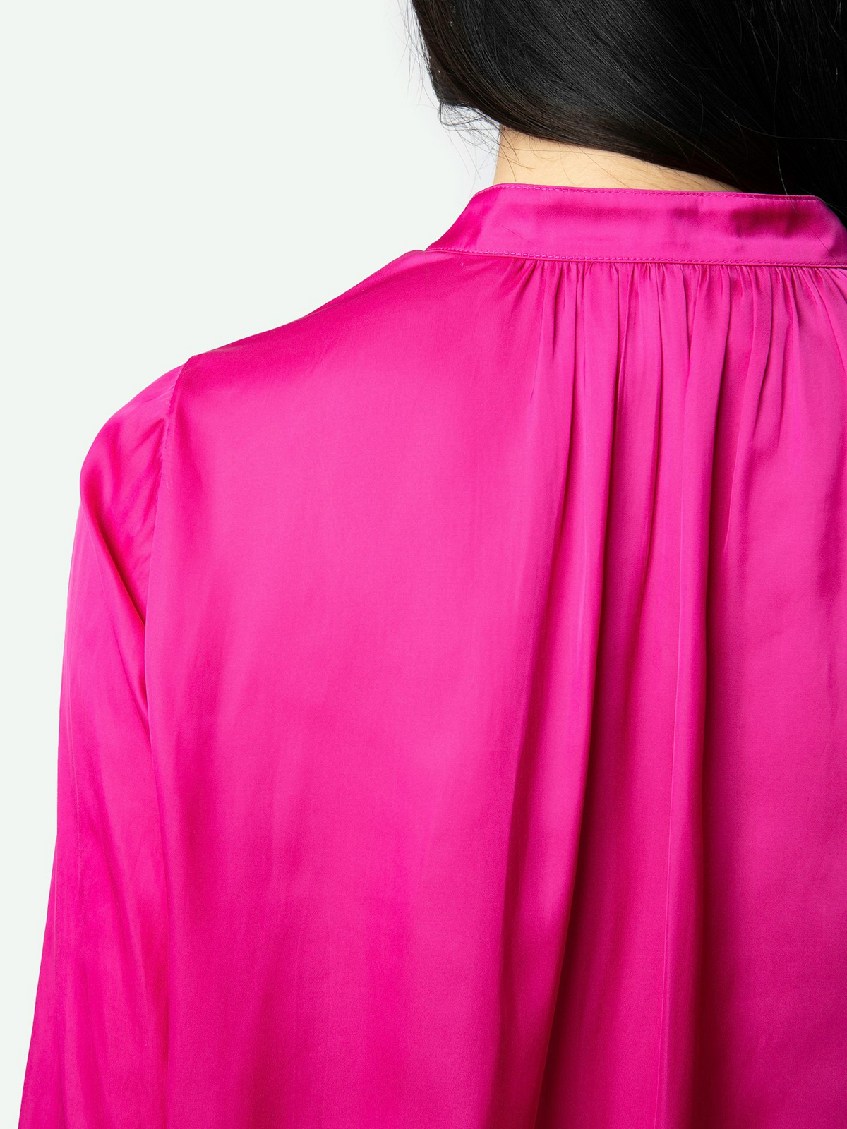 Tink Satin Blouse - Clematis