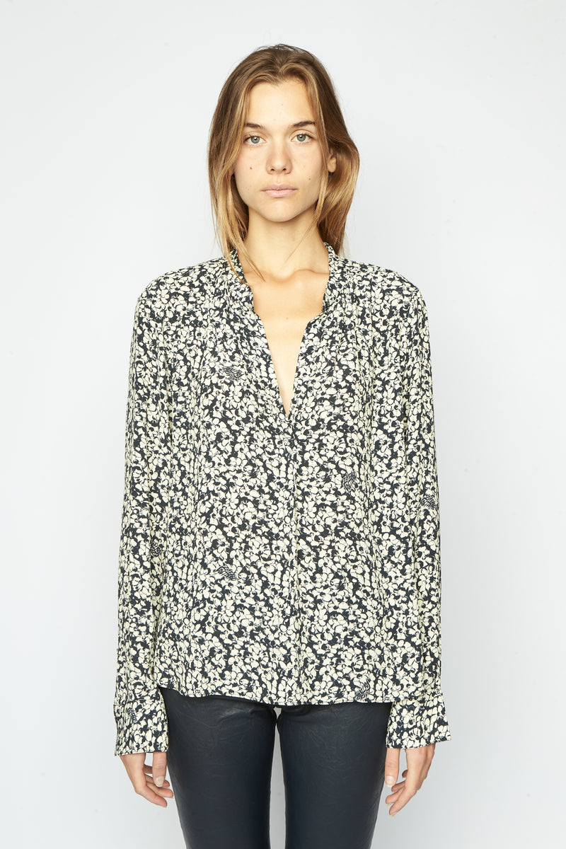 Tink Crepe Bico Flowers Blouse - Vanille