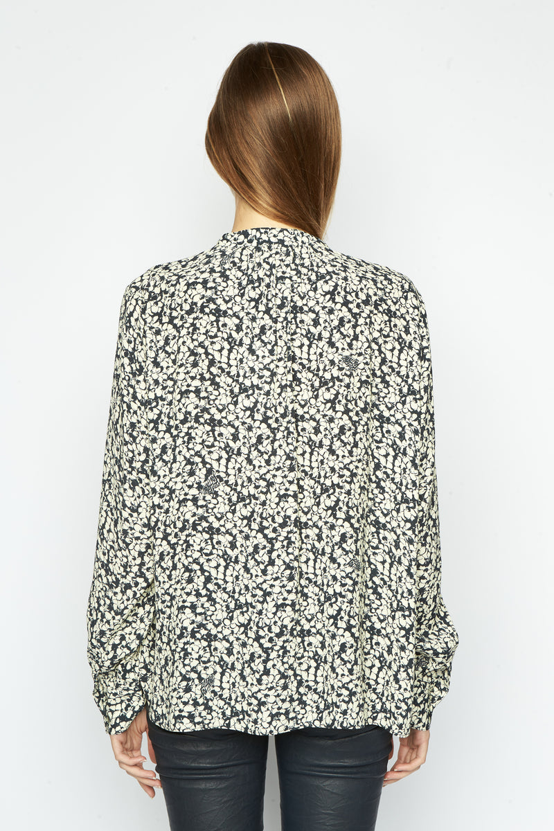 Tink Crepe Bico Flowers Blouse - Vanille