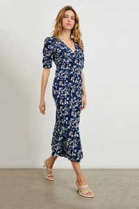 Zariah Dress - Navy Flora