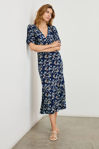 Zariah Dress - Navy Flora