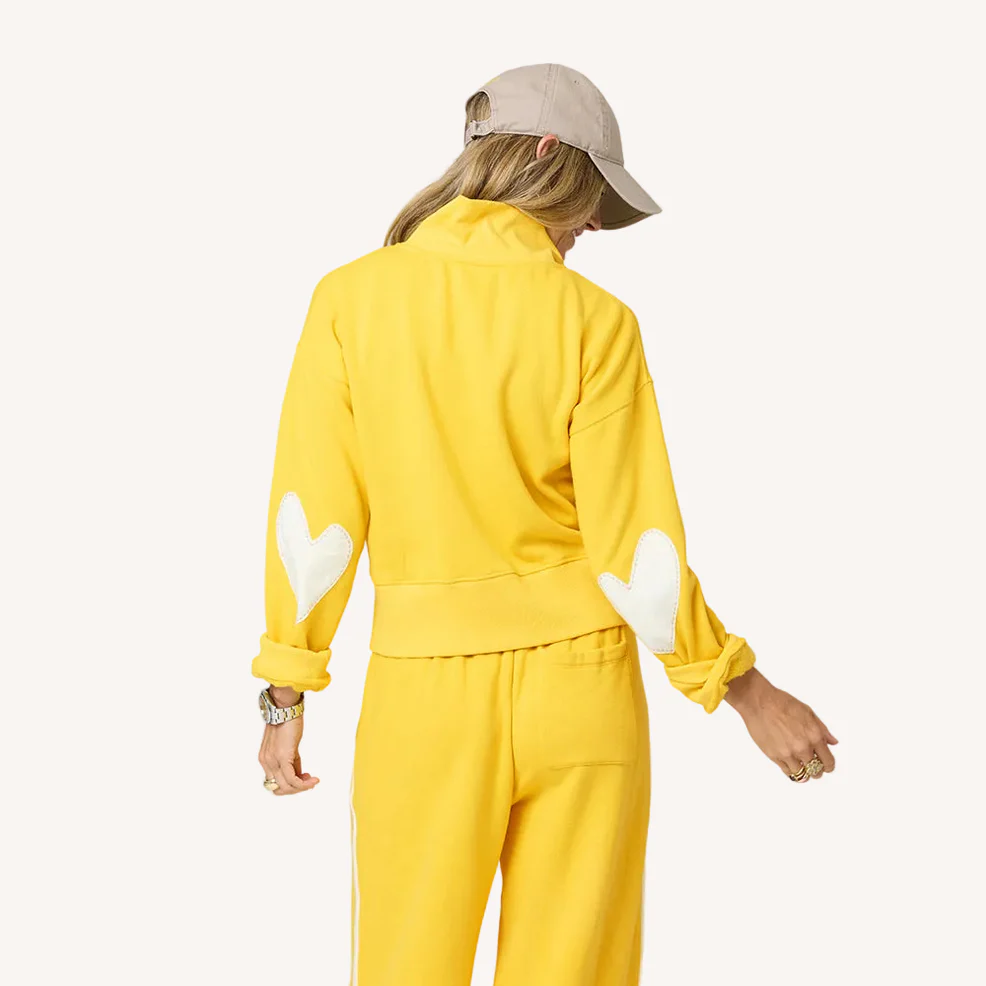 Zip Up Mock Neck - Golden Yellow