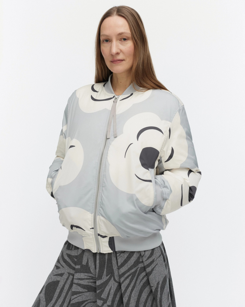 Blossa Tumma Padded Coat - Grey/Off White/Dark Grey