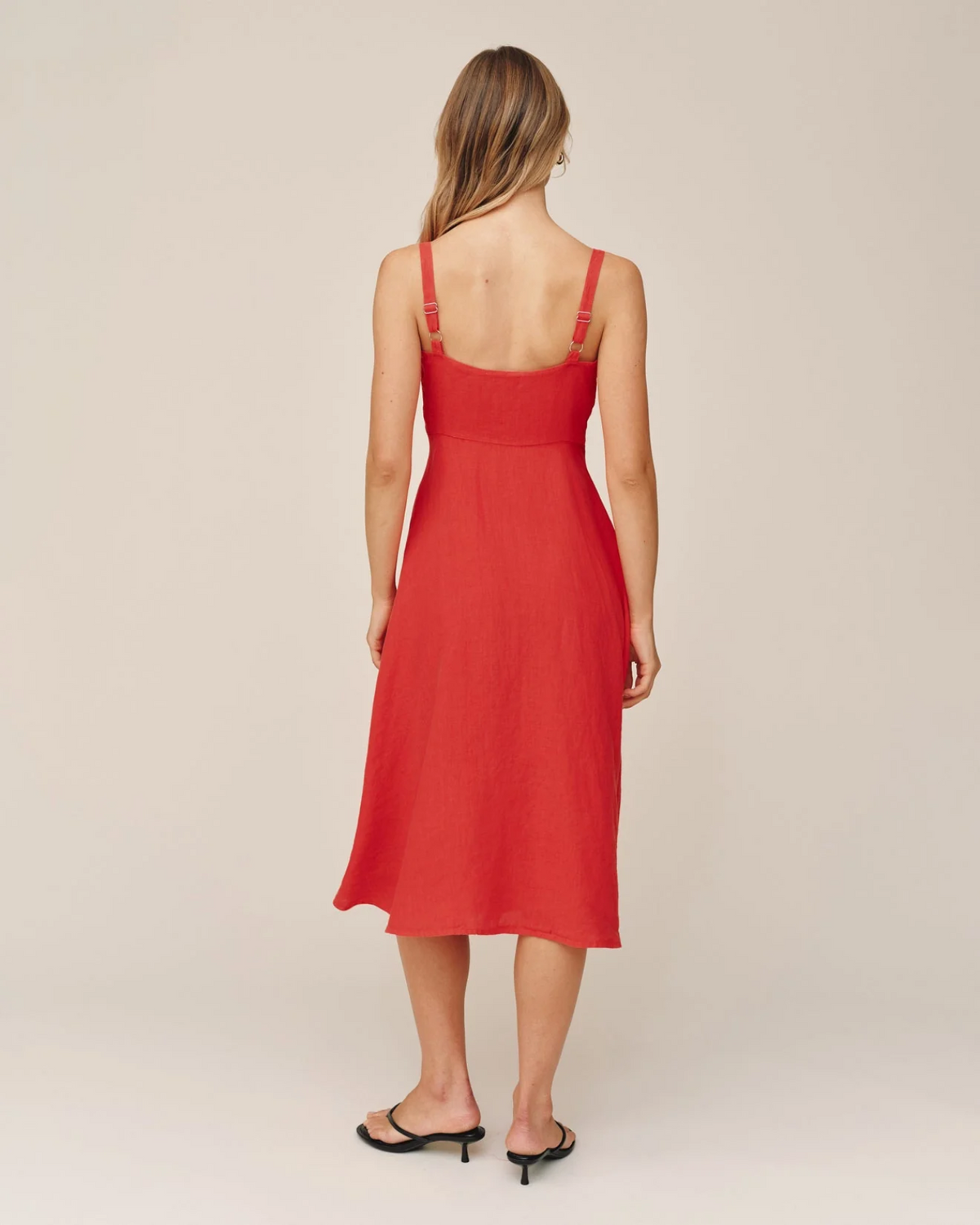 Apron Midi Dress - Scarlet Sand