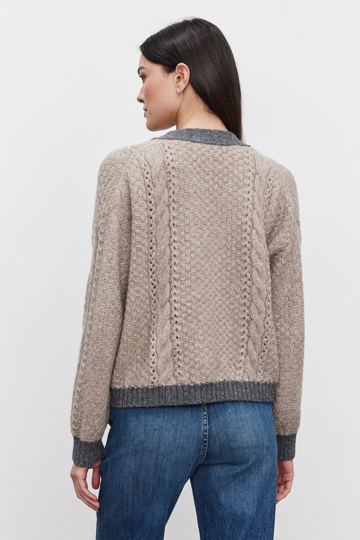 Izzy Cardigan - Oat/Grey