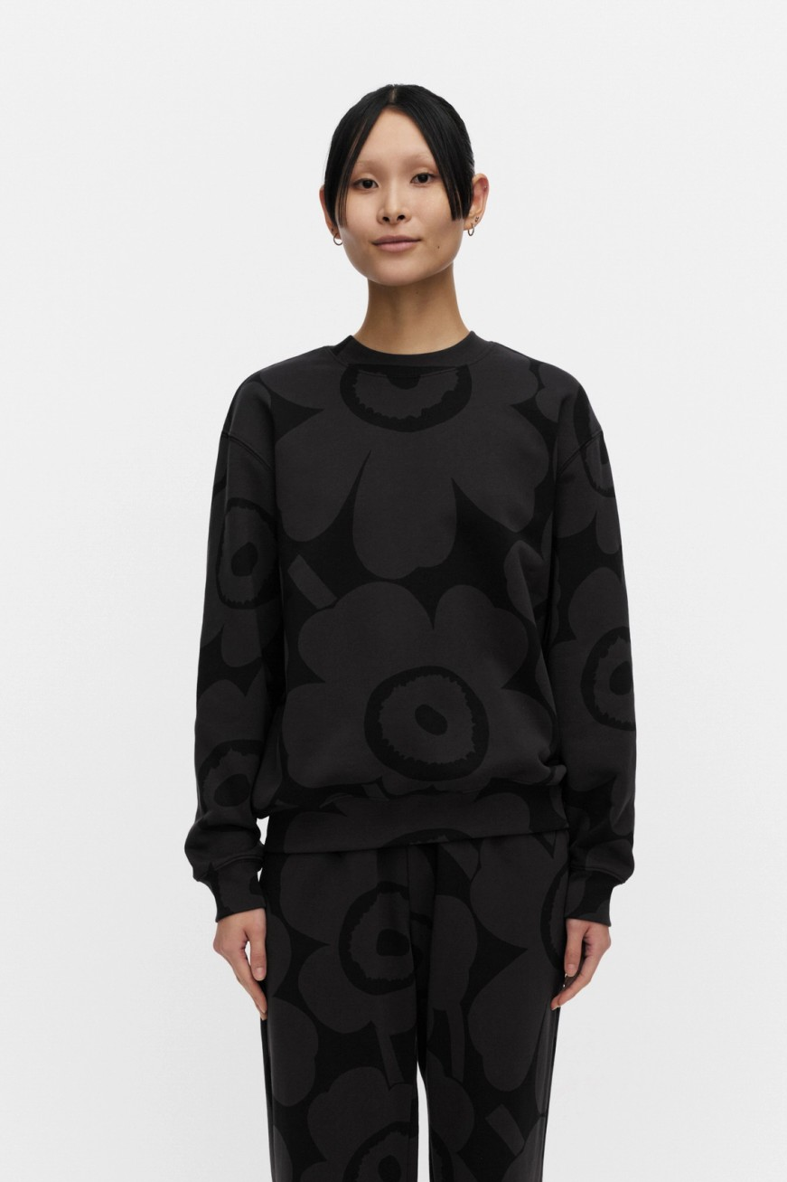 Leiot Unikko Kioski Sweatshirt - Black/Grey - Marimekko – Twist