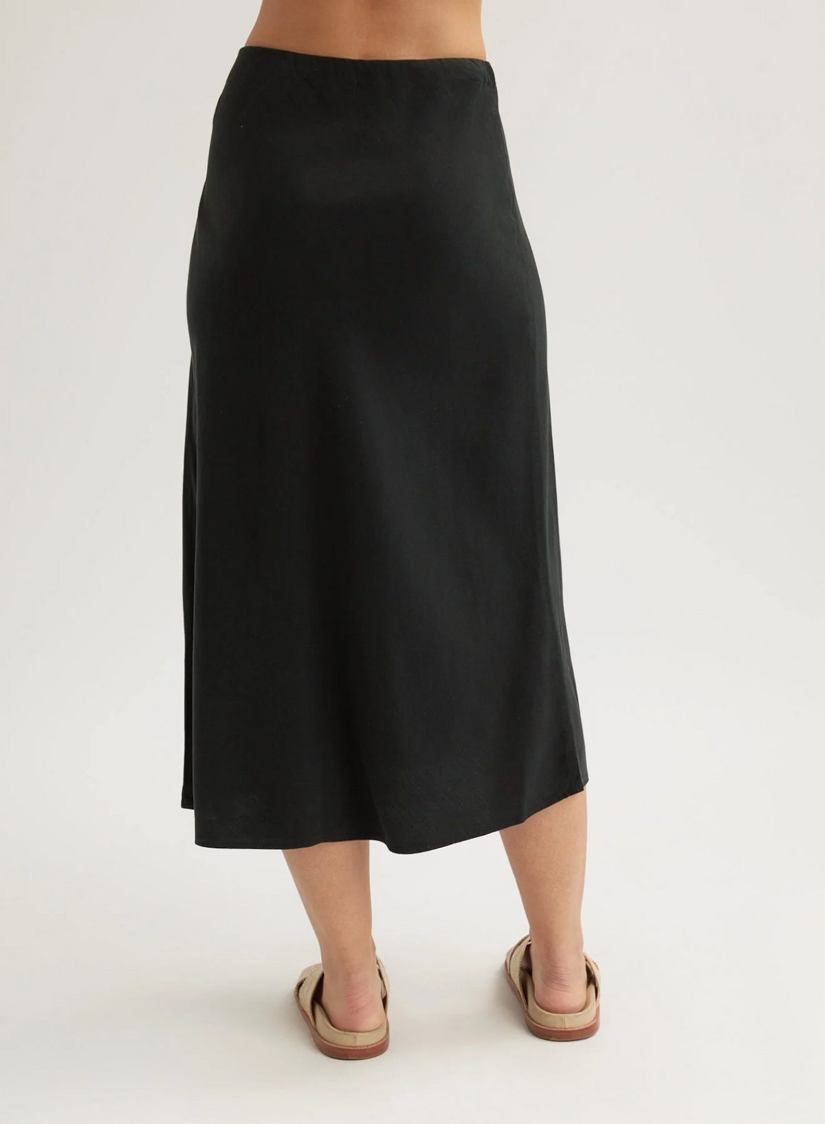 Bias Midi Skirt - Vintage Black