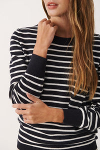 Gertie Pullover - Black Stripe