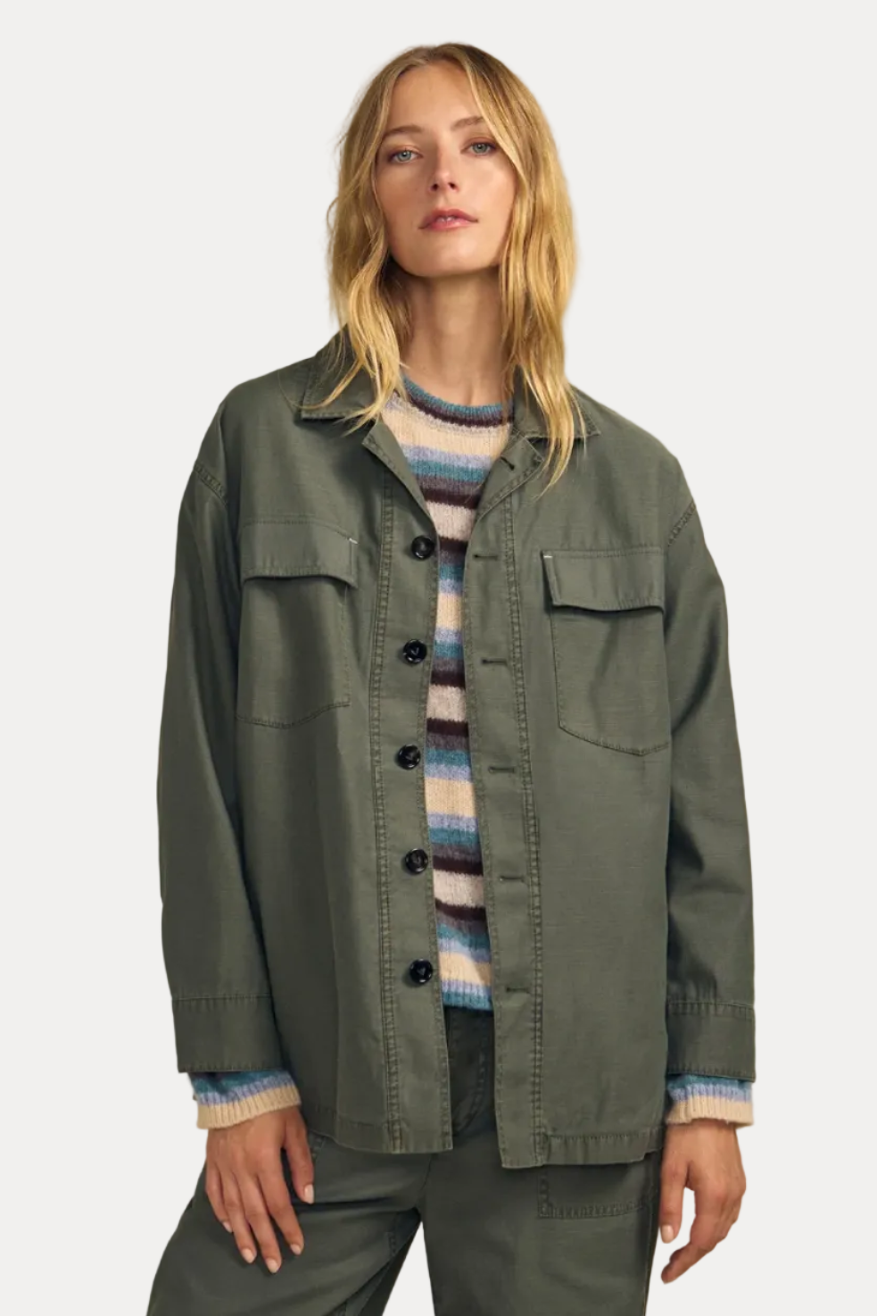 Kay Shirt Jacket - Hunter Green