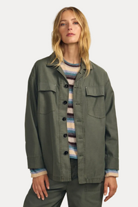 Kay Shirt Jacket - Hunter Green