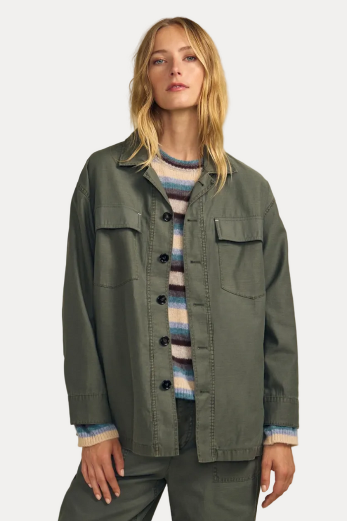 Kay Shirt Jacket - Hunter Green