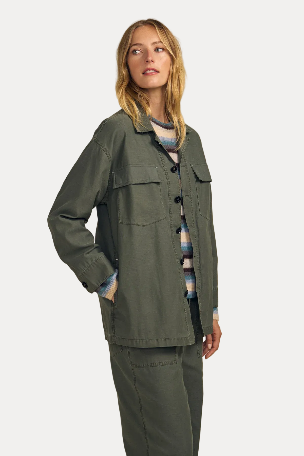 Kay Shirt Jacket - Hunter Green