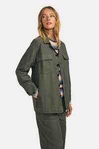 Kay Shirt Jacket - Hunter Green