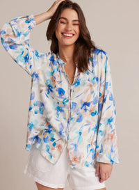 Button Loop Front Shirt - Malibu Floral Print