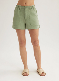 Callie Ruffle Short - Olive Grove