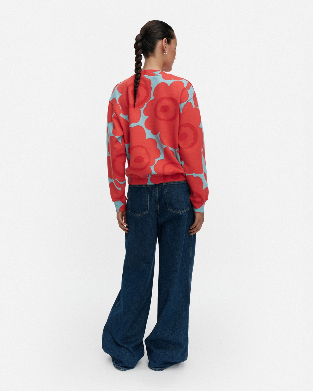 Leiot Unikko Kioski Sweatshirt - Light Blue/Red