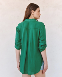 Clean shirt With Roll Sleeve - Palm Green