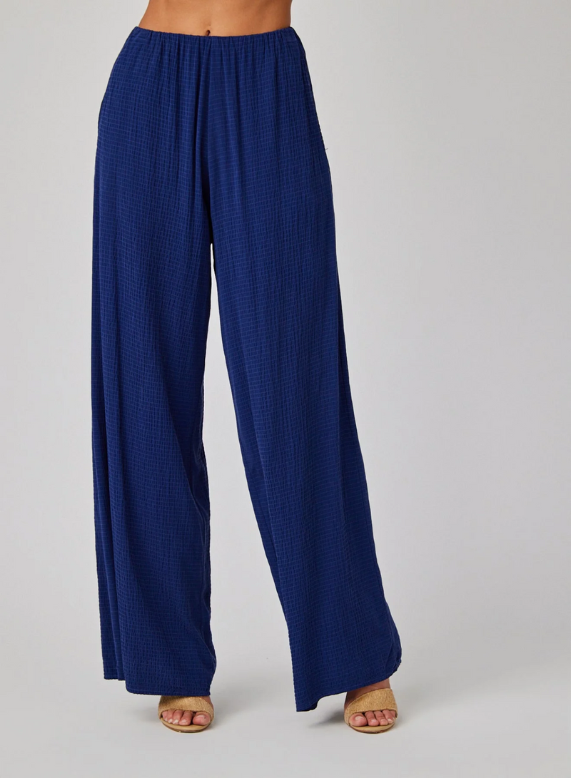 Clean Wide Leg Pant - Navy Coast